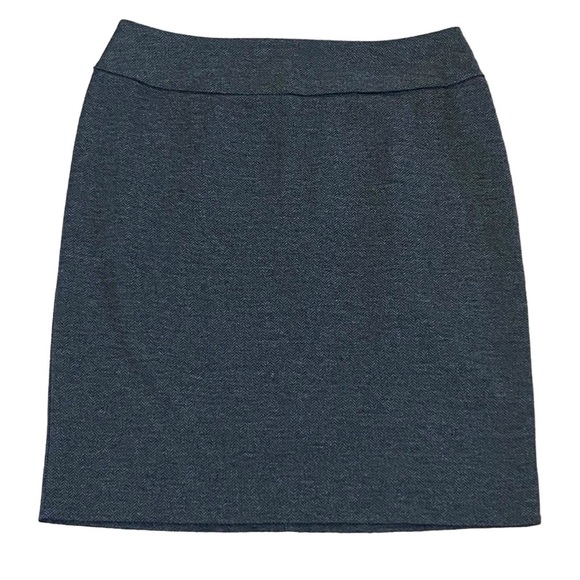 Halogen Gray Black Herringbone Pencil Skirt Office Career Size 8 Preppy - Picture 1 of 6